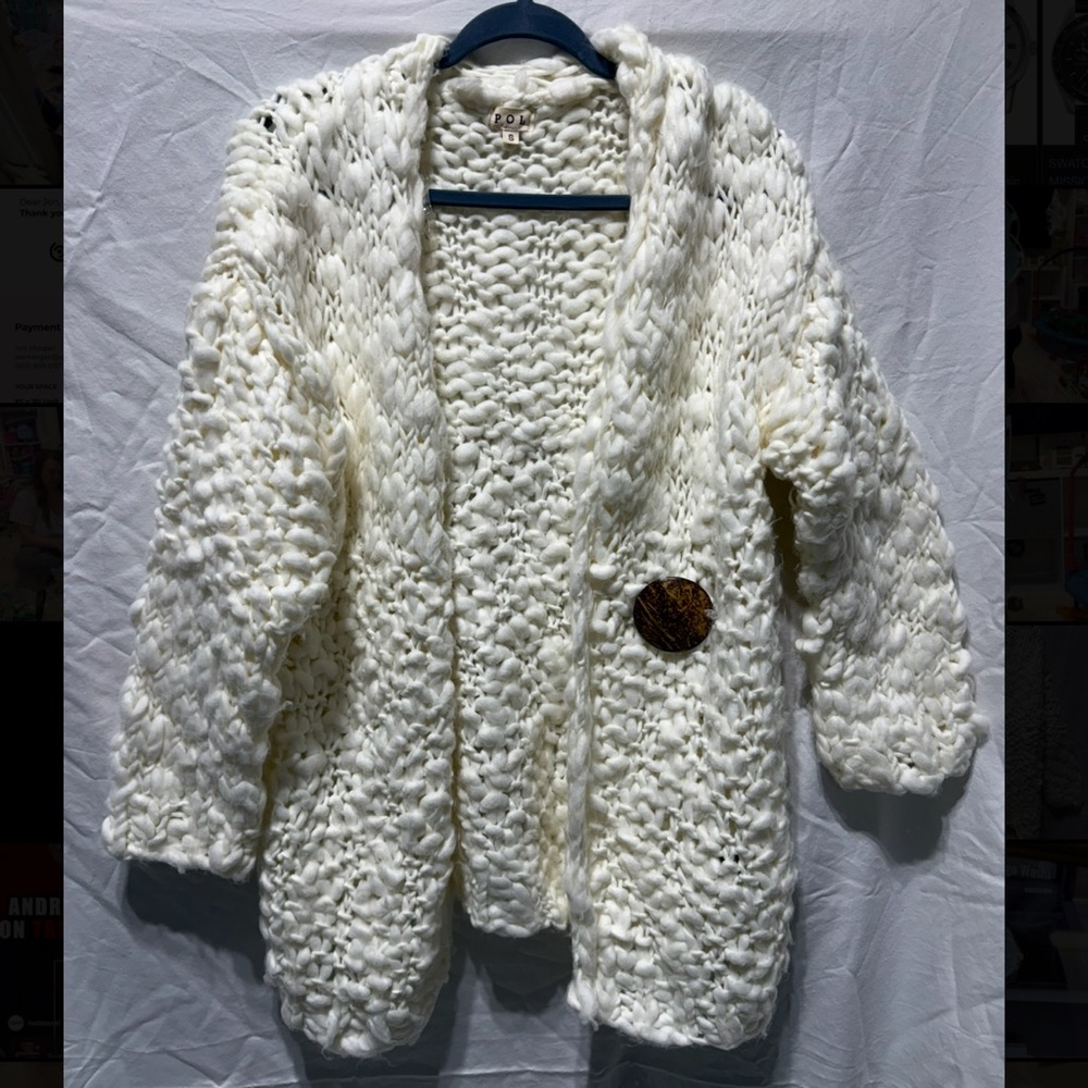 Cozy White Knit Sweater